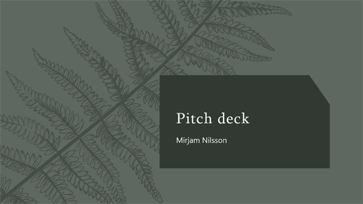 Botanical pitch deck