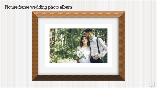Picture frame wedding photo album