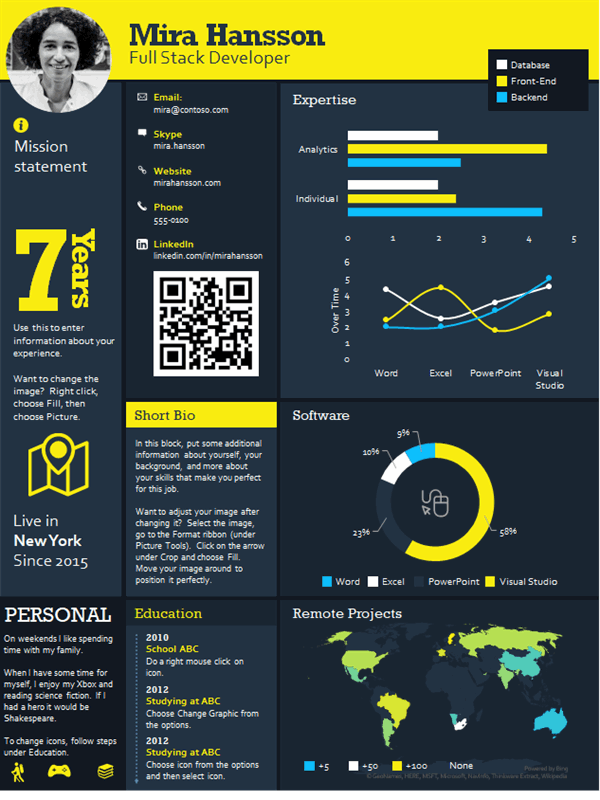 Infographic Resume Template Powerpoint Free Download FREE PRINTABLE 