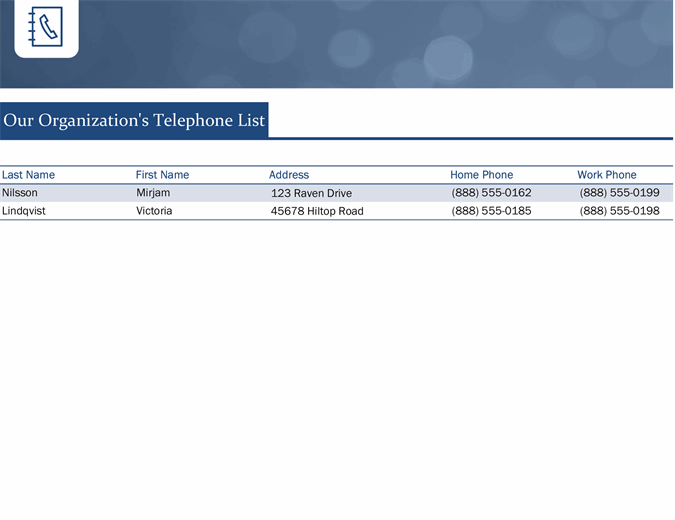 Telephone Directory Template Excel from binaries.templates.cdn.office.net