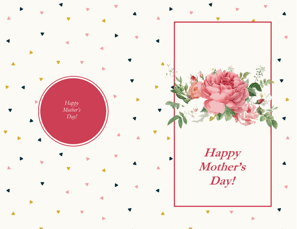 Retro roses Mother's Day card