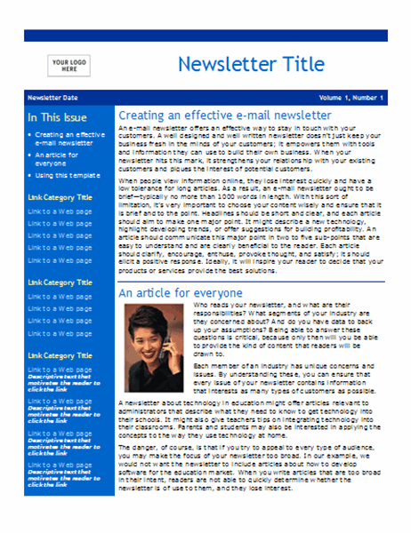 Business Newsletter 2 Pages