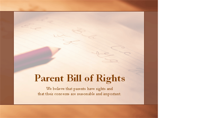 Parent Bill of Rights presentation Parent Bill of Rights presentation