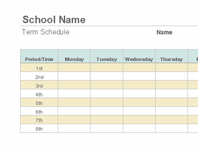 Class Itinerary Template Collection