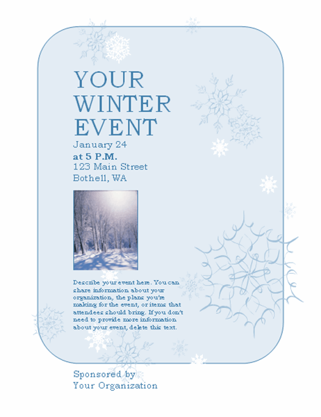 Winter event flyer