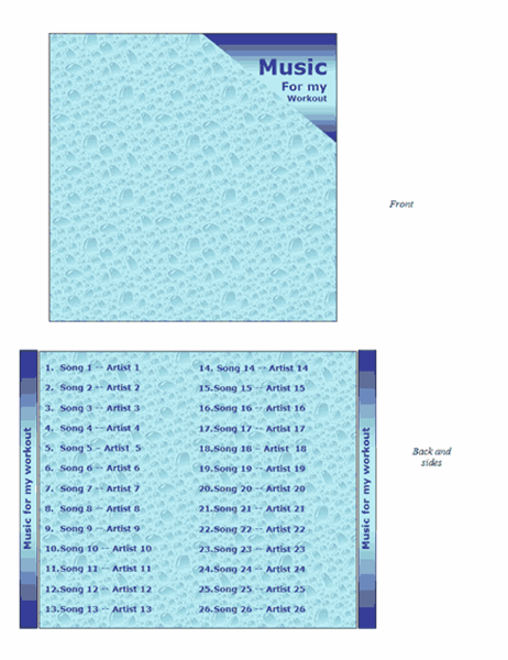 Cd Jewel Case Insert Water Design