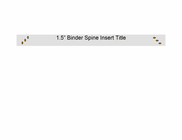 1.5" binder spine insert