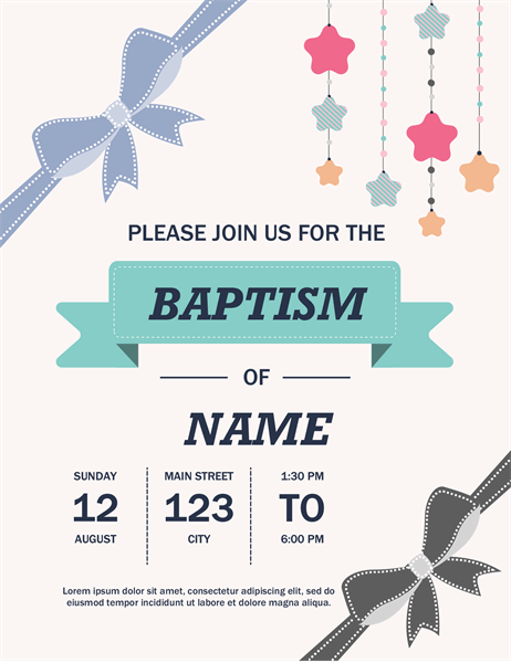Baptism flyer