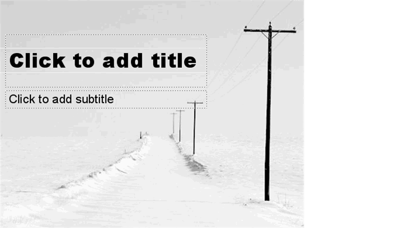 Snowy road design slides