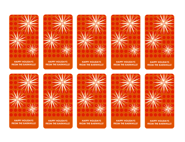 Holiday gift tags (mod snowflake design, 10 per page) Holiday gift tags (mod snowflake design, 10 per page)