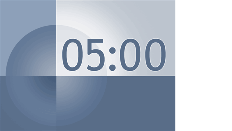 5 minute countdown timer transparent background