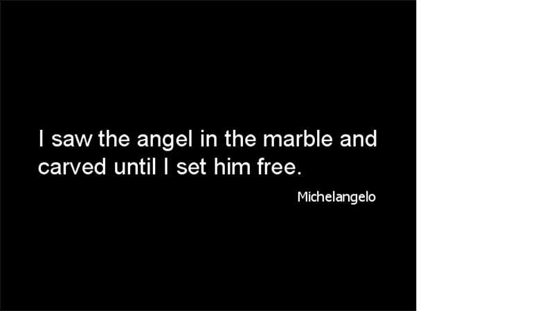 Michelangelo quote slide