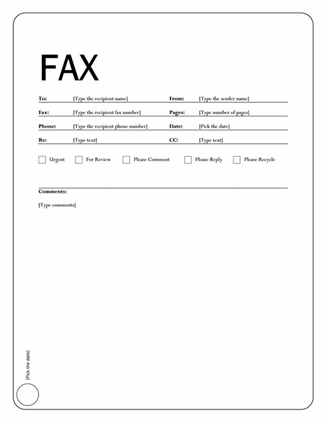 free fax cover sheet for mac
