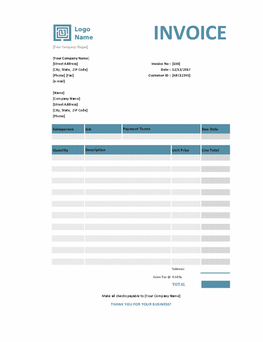 34+ Time Invoice Template Excel Images