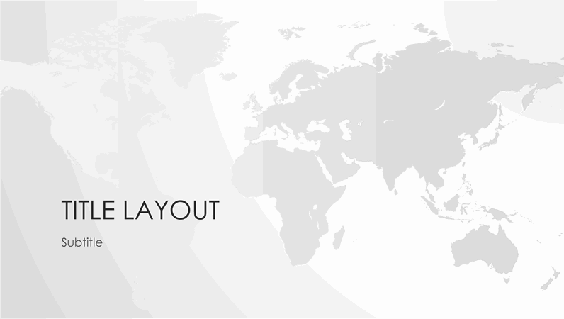 World maps series, World  presentation (widescreen)