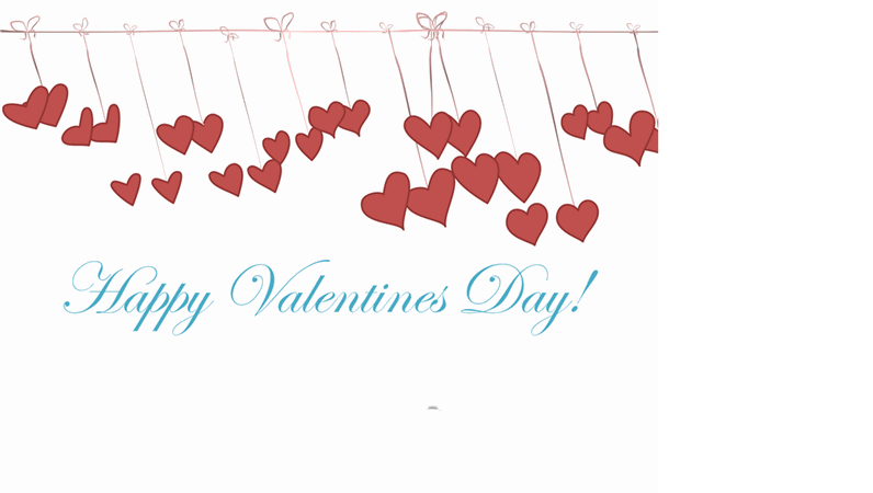 Valentine's Day card with animated hearts