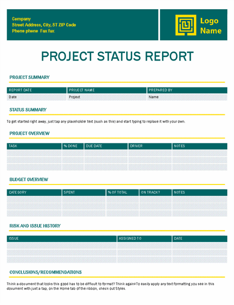 weekly-status-report-template-excel-free-download-printable-templates