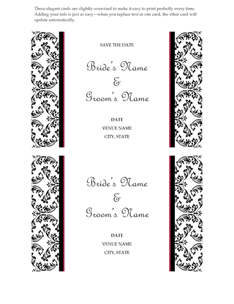 Wedding save the date card (Black and White wedding design) Wedding save the date card (Black and White wedding design)