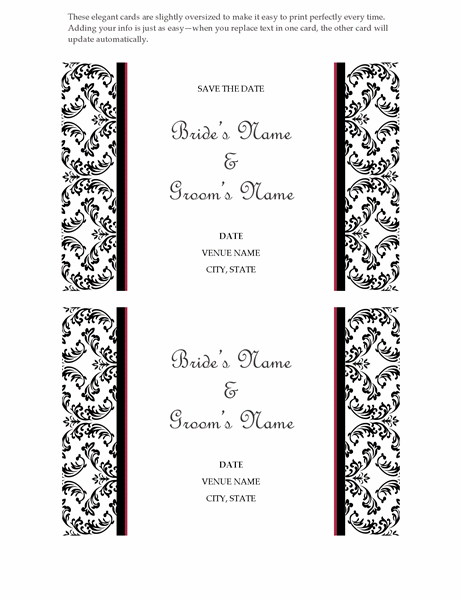 Wedding save the date card (Black and White wedding design)