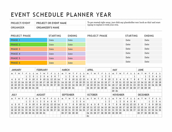 Calendar Of Events Templates Jackson Hale