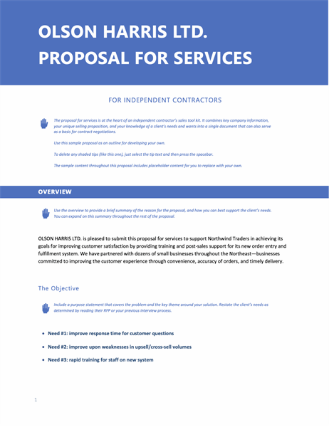 business proposal template Business services proposal