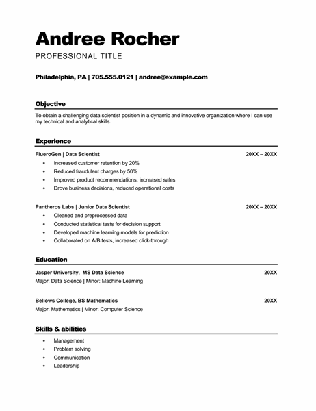 Resume Resume Template from binaries.templates.cdn.office.net