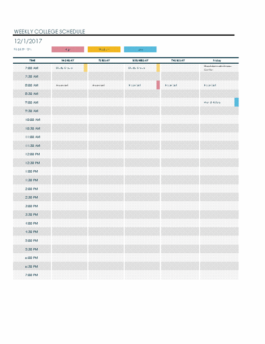 College Schedule Planner Template from binaries.templates.cdn.office.net
