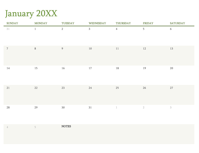 Any year calendar (1 month per tab) Any year calendar (1 month per tab)