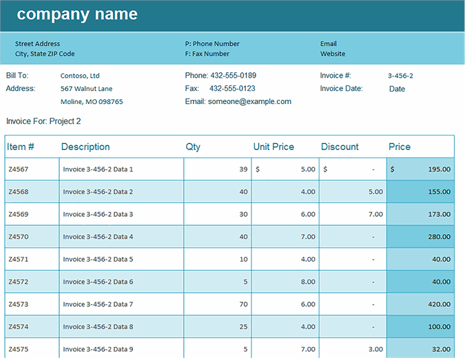 format nota kontan excel