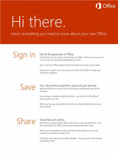 Welcome to Office - Sign in, Save, Share