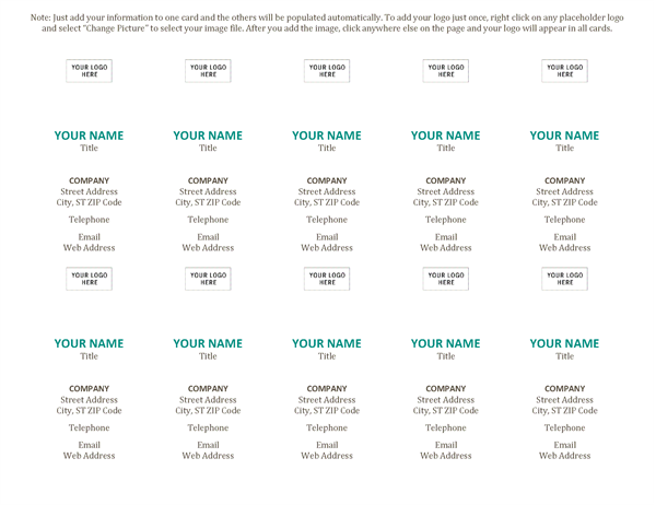 Business cards (10 per page) Business cards (10 per page)