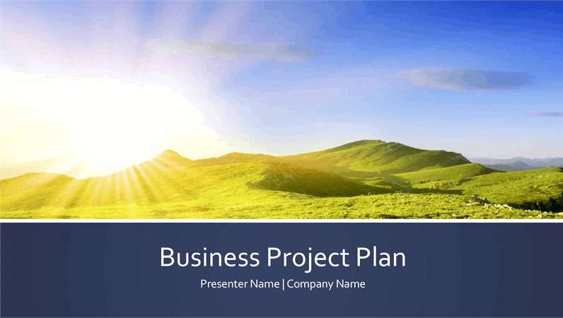 Business project plan presentation (widescreen)