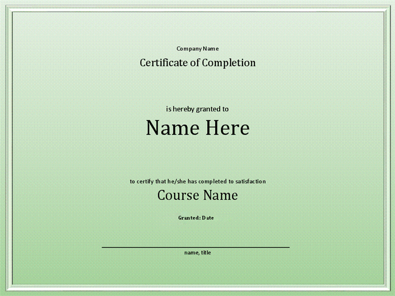 kindergarten diploma certificate