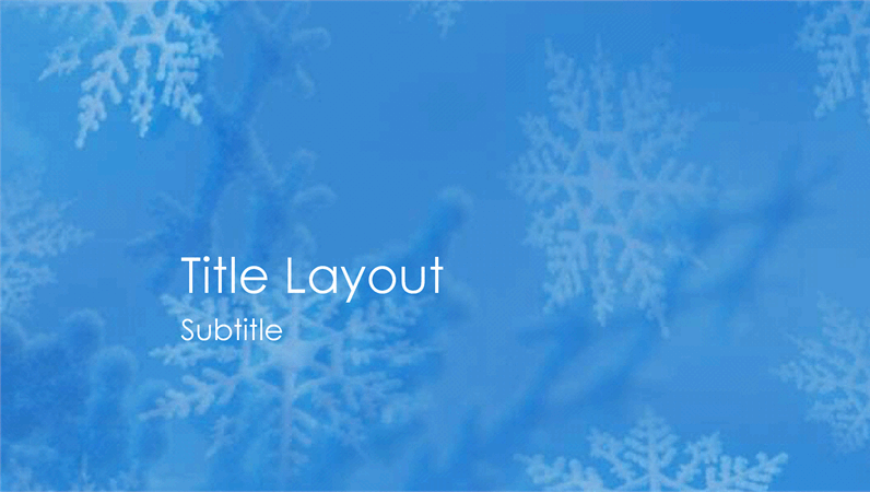 Snowflakes design slides