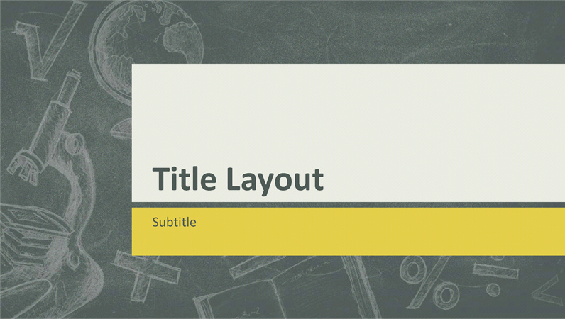 Educational subjects presentation, chalkboard illustrations design (widescreen) Educational subjects presentation, chalkboard illustrations design (widescreen)