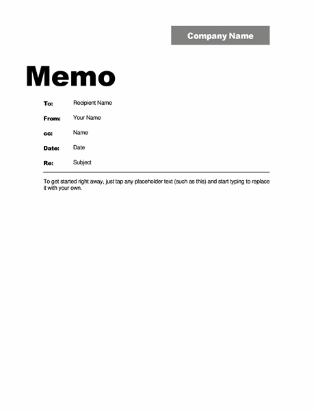 9 Memo Template Ms Word Template Monster