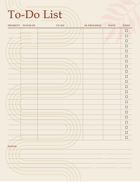 weekly task schedule