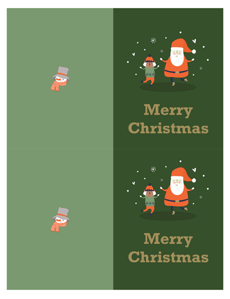 Christmas cards (Christmas Spirit design, 2 per page, for Avery paper) Christmas cards (Christmas Spirit design, 2 per page, for Avery paper)