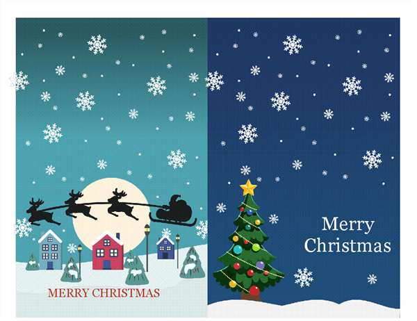 Holiday note cards (Christmas Spirit design, 2 per page) Holiday note cards (Christmas Spirit design, 2 per page)