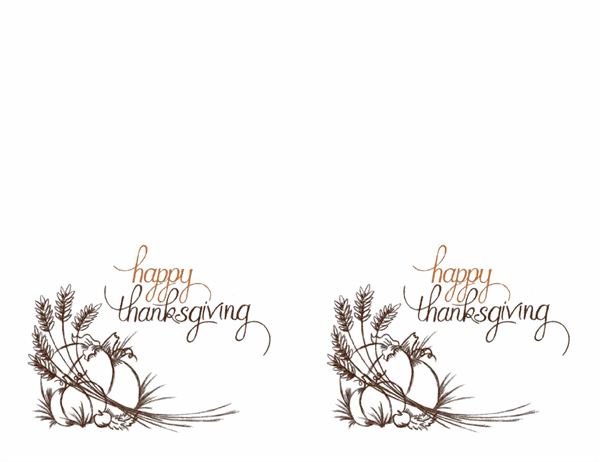 Thanksgiving invitations (2 per page, for Avery 3268)