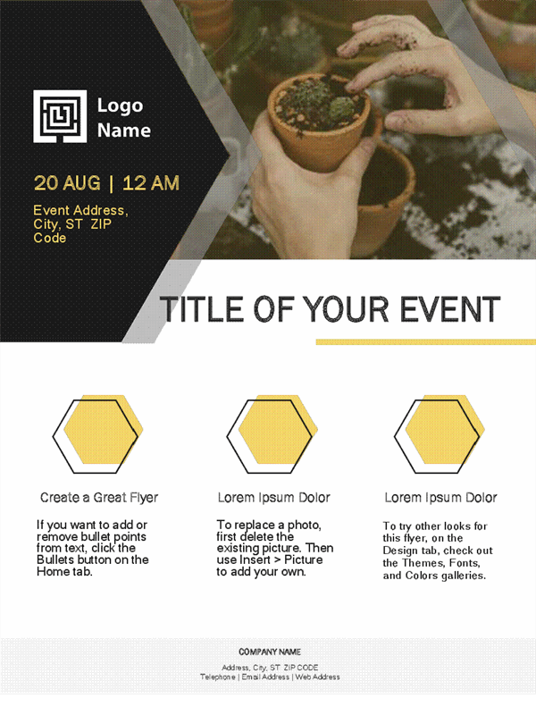 Small business flyer (gold design)