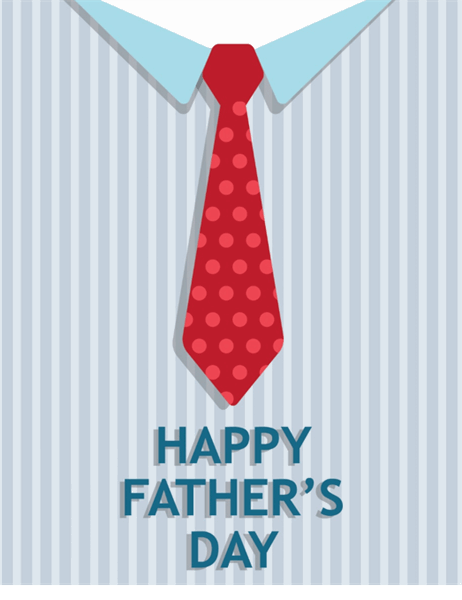 Tie Father's Day card (quarter-fold)