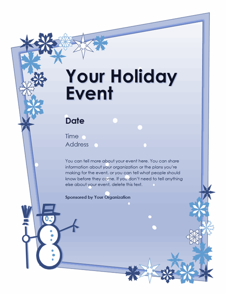 holiday flyer word template