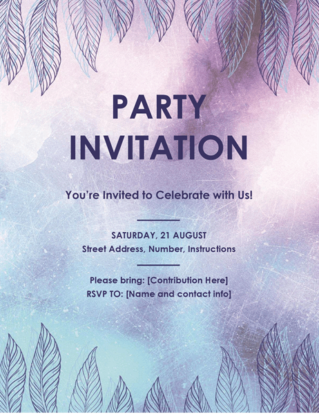 Party invitation flyer