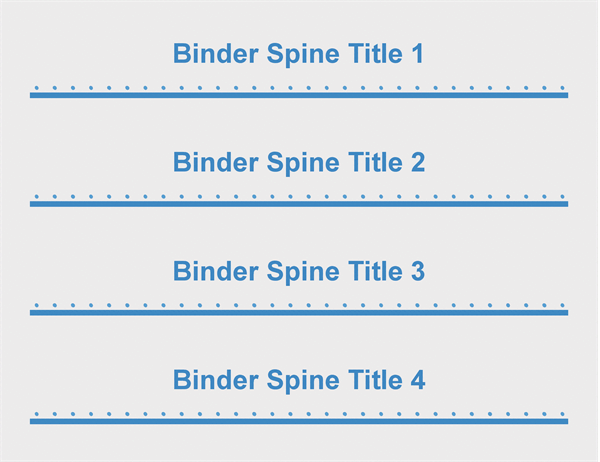 2" binder spine inserts (4 per page)