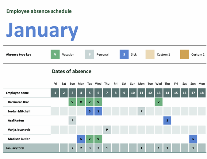 Employee Leave Calendar 2025 Excel Download Crin Lyndel