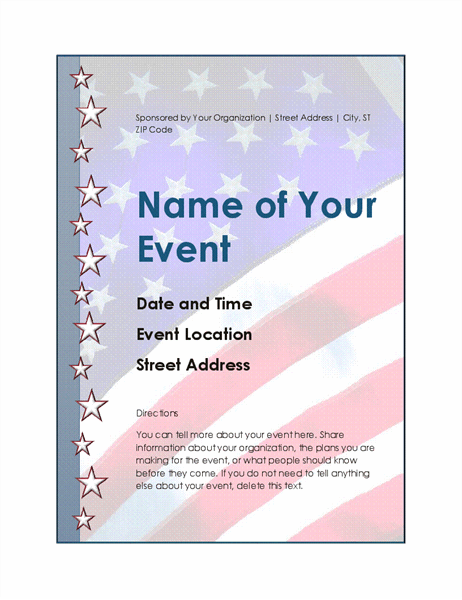 Independence Day event flyer