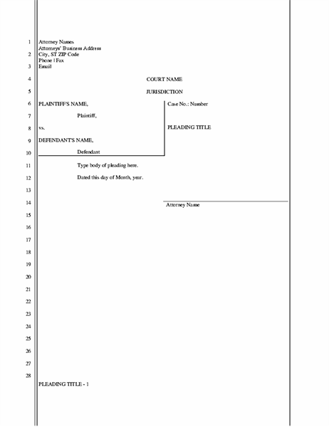 Legal Brief Template Free FREE PRINTABLE TEMPLATES