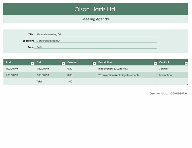 meeting agenda with adjustable times how to create an expense sheet in excel