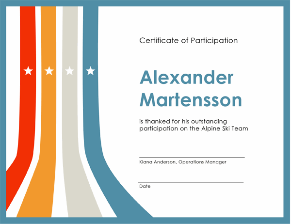 Certificate Of Participation